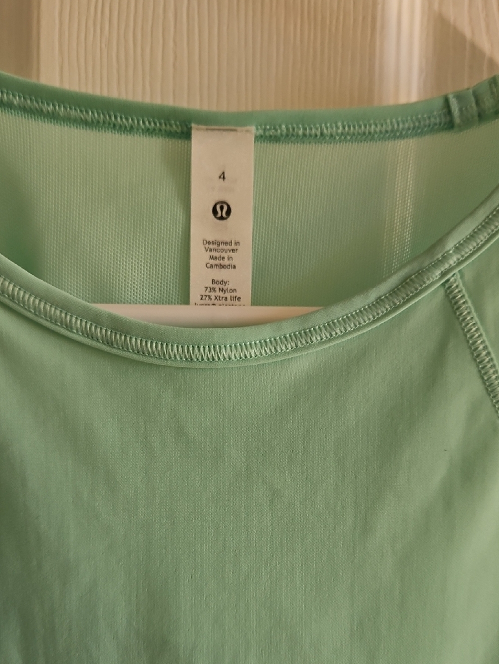 lululemon athletica Light Mint Green Tank Top